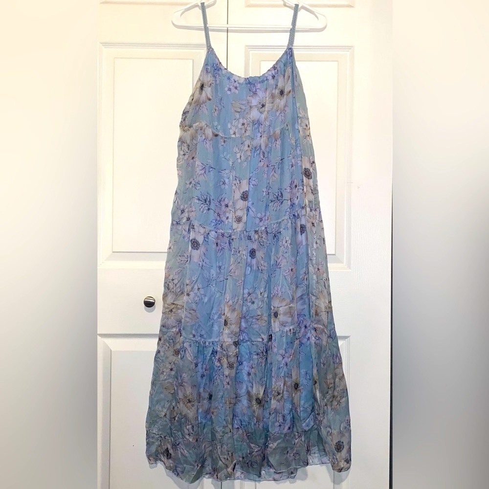 NWT Elena Bald Silk Blend Summer Lined Dress M